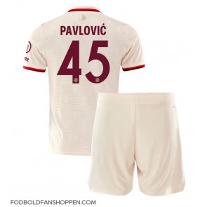 Bayern Munich Aleksandar Pavlovic #45 Tredjetrøje Børn 2024-25 Kortærmet (+ Korte bukser)